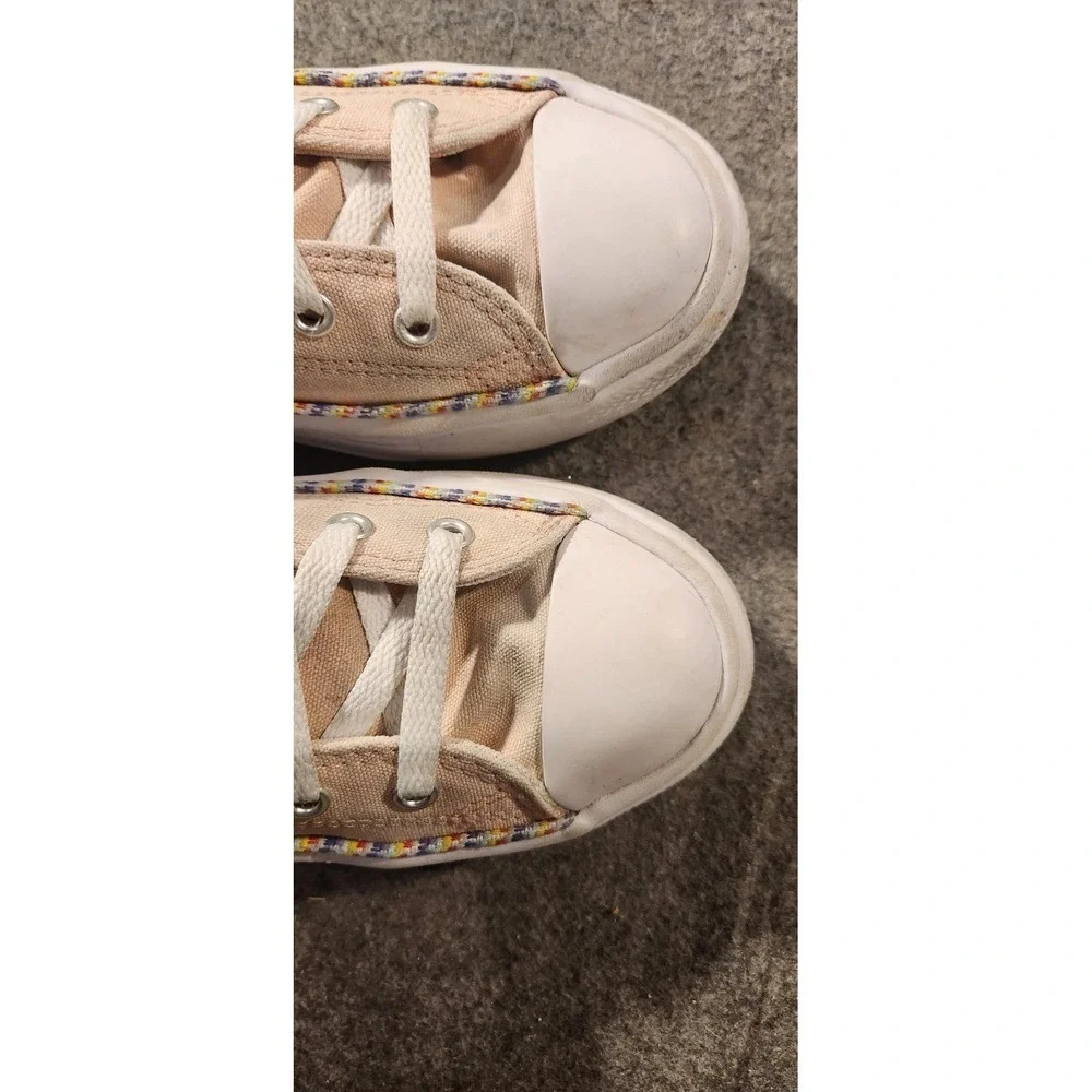 Converse Chuck Taylor All Star Move Shoes Kids Size 3 Pink Rainbow Platform‎